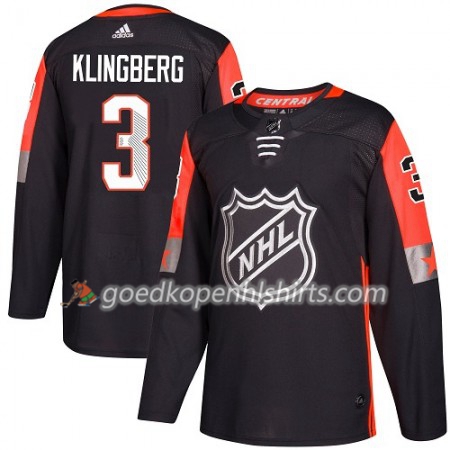 Dallas Stars John Klingberg 3 2018 NHL All-Star Central Division Adidas Zwart Authentic Shirt - Mannen